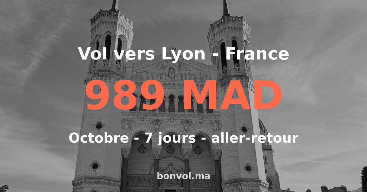 Vol Rabat Lyon pas cher