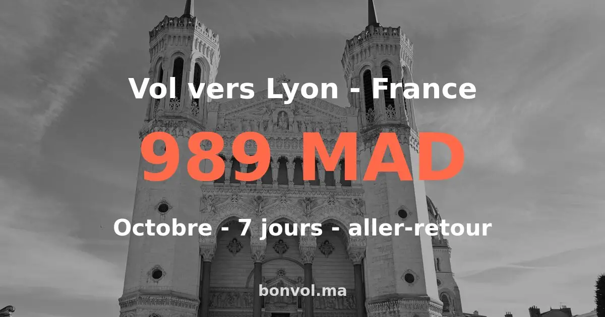 Vol Rabat Lyon pas cher