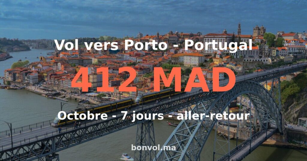 Vol Rabat Porto pas cher