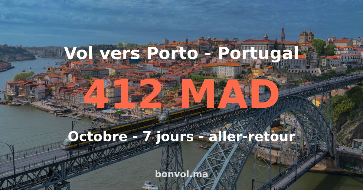 Vol Rabat Porto pas cher
