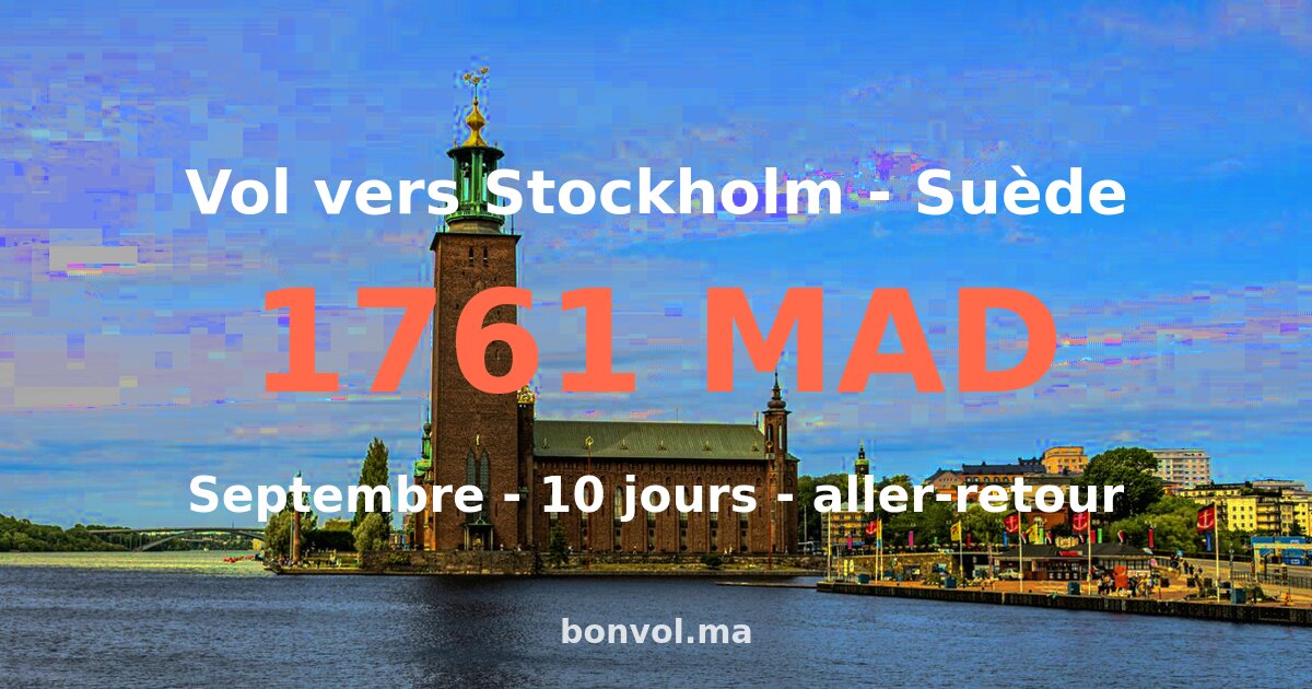 vol rabat stockholm pas cher