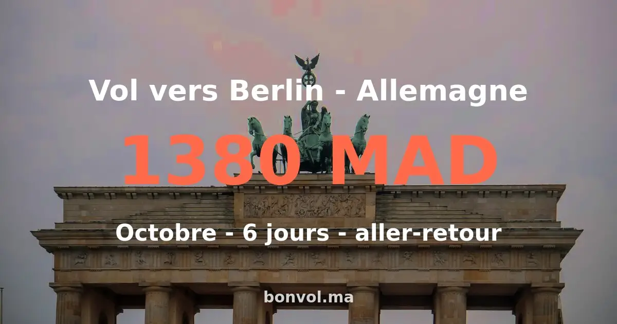 Vol RAK Berlin pas cher