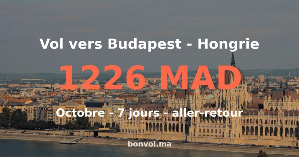 Vol RAK Budapest pas cher