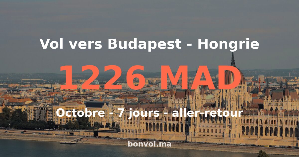 Vol RAK Budapest pas cher