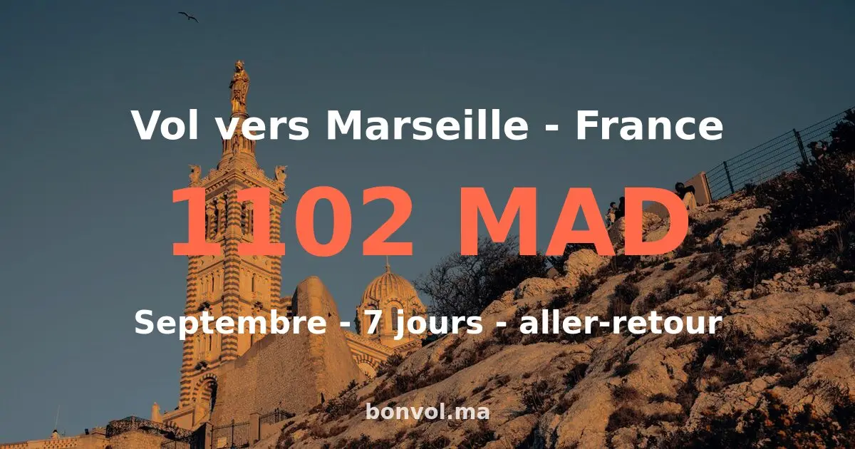 Vol RAK Marseille pas cher