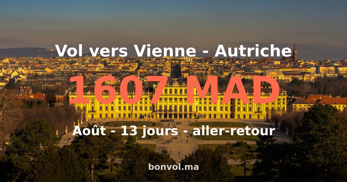 Vol RAK Vienne pas cher