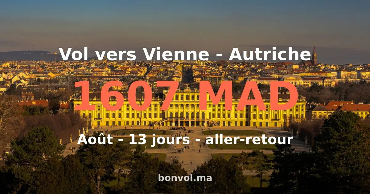 Vol RAK Vienne pas cher