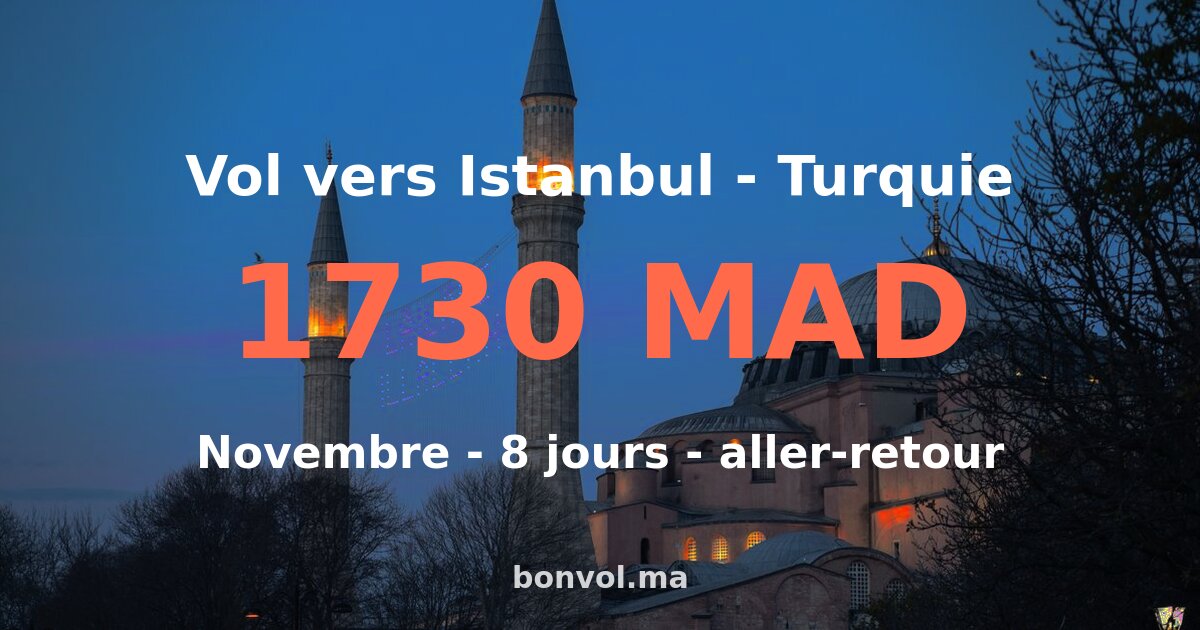 Vol RBA Istanbul pas cher
