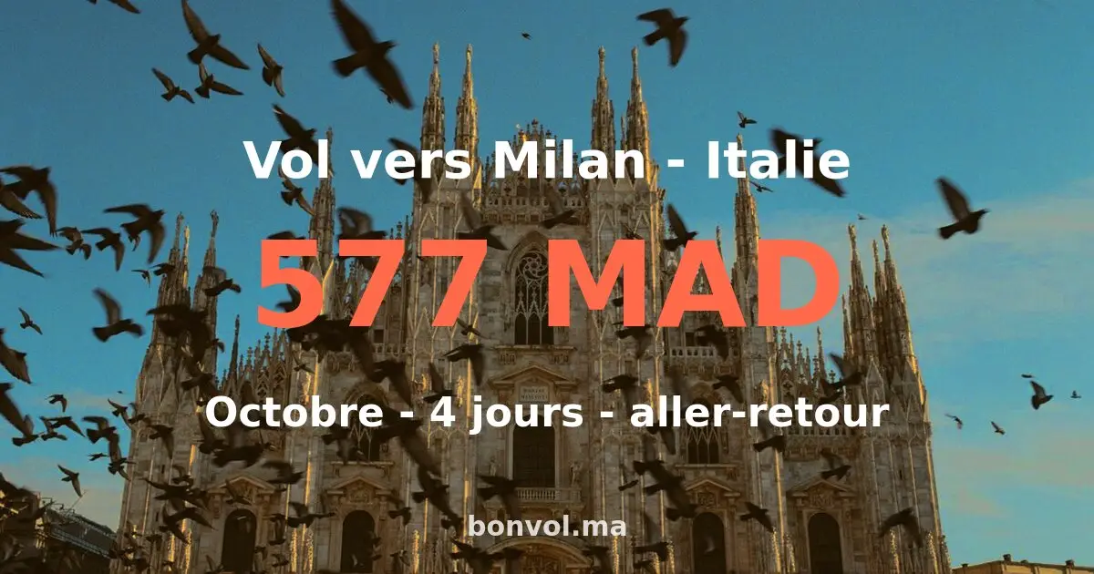 Vol RBA Milan pas cher
