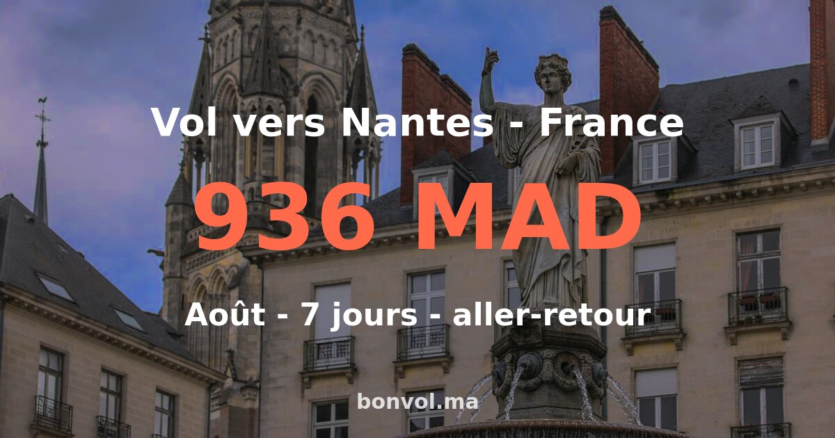 Vol Rabat Nantes pas cher