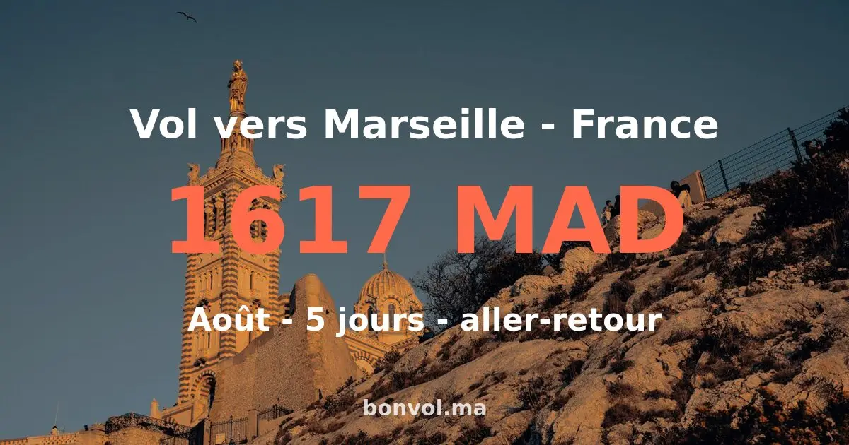 Vol Tanger Marseille pas cher