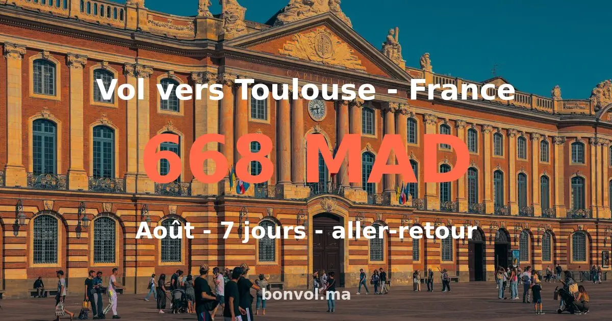 Vol Tanger Toulouse pas cher — 335 MAD