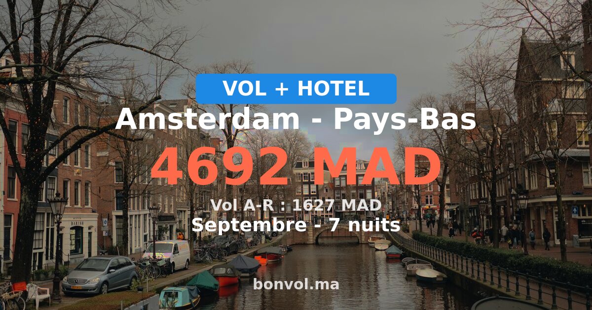 séjour amsterdam pas cher