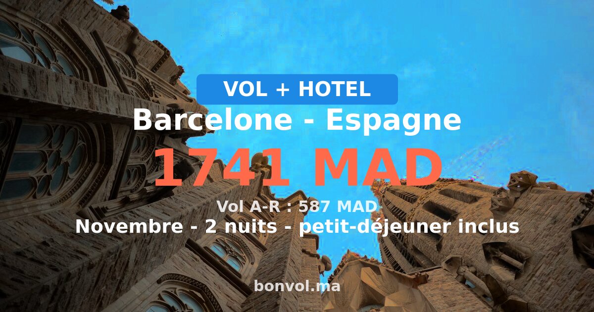 séjour barcelone pas cher