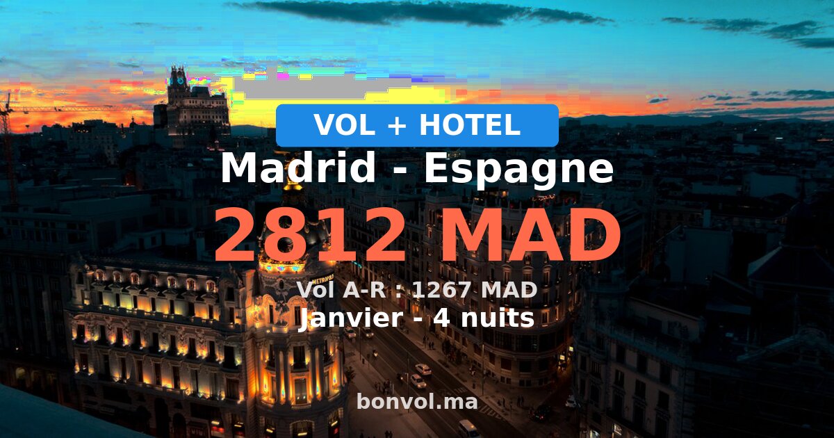 Séjour à Madrid pas cher — 2812 MAD