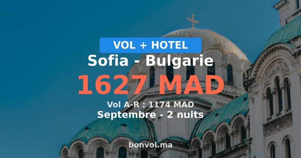 Séjour à Sofia pas cher — 1627 MAD