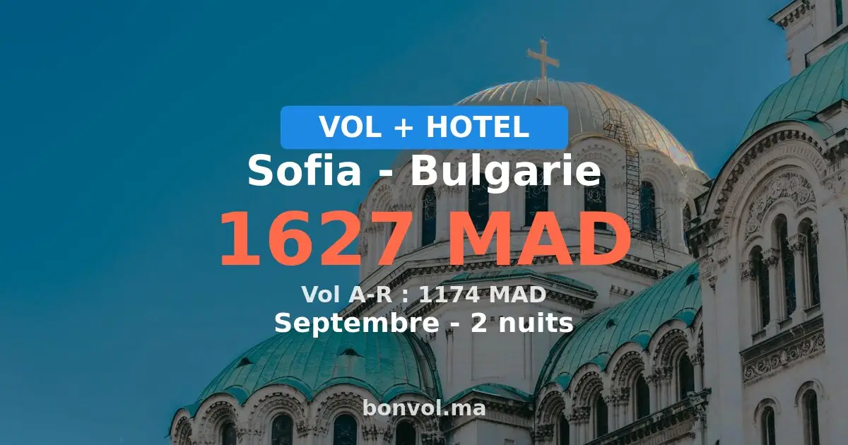 Séjour à Sofia pas cher — 1627 MAD