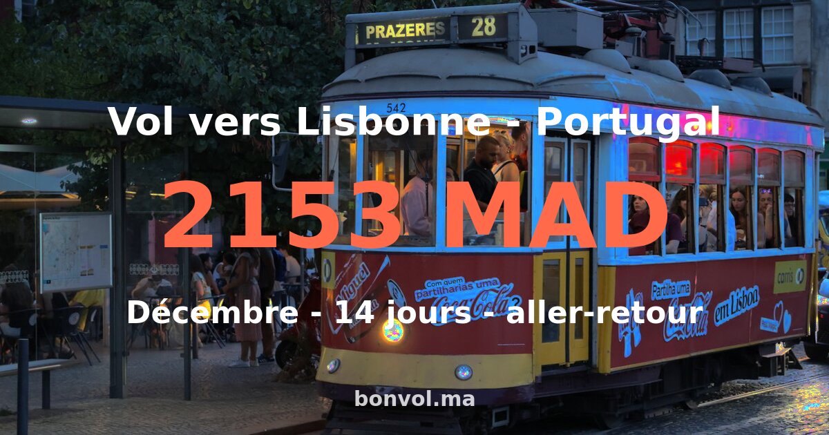 vol casablanca lisbonne pas cher