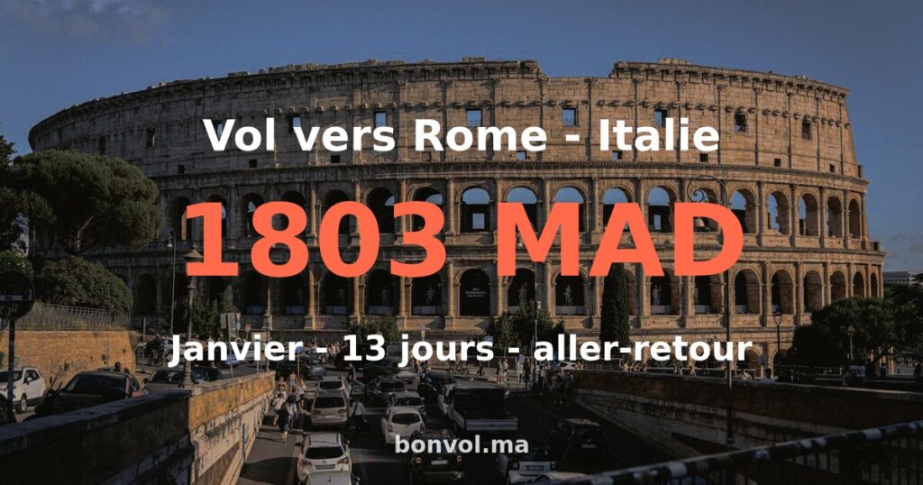 Vol Casablanca Rome pas cher