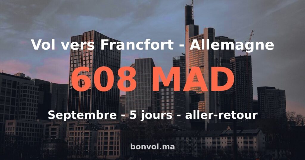 Vol Fes Francfort pas cher