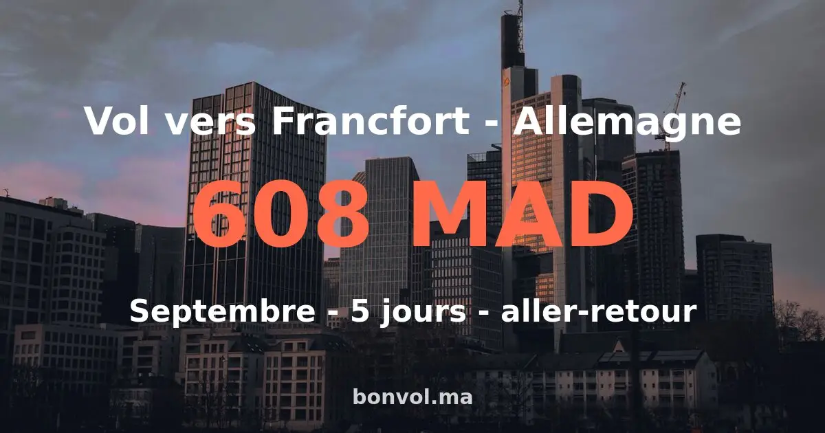 Vol Fes Francfort pas cher