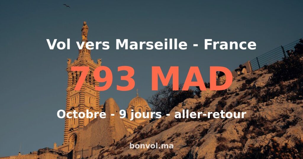Vol Fes Marseille pas cher