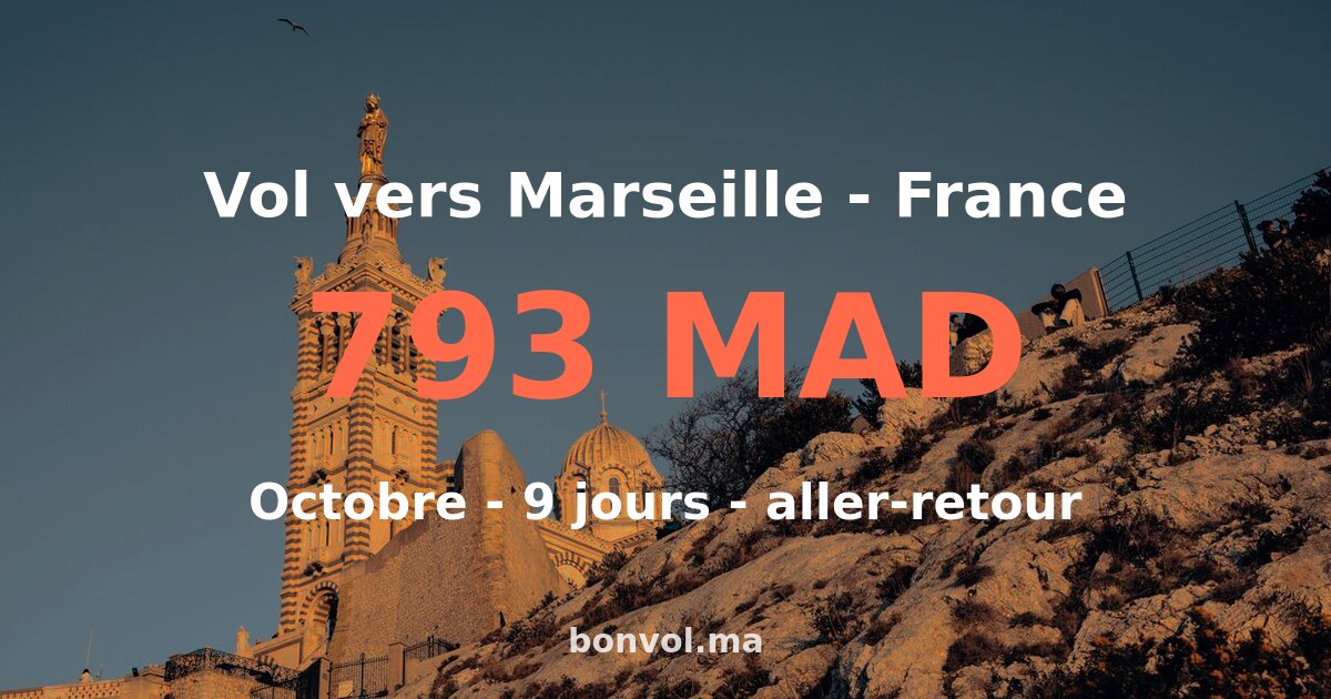 vol fes marseille pas cher