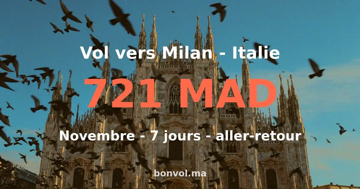 Vol Fes Milan pas cher