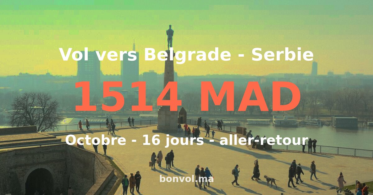 Vol Marrakech Belgrade pas cher