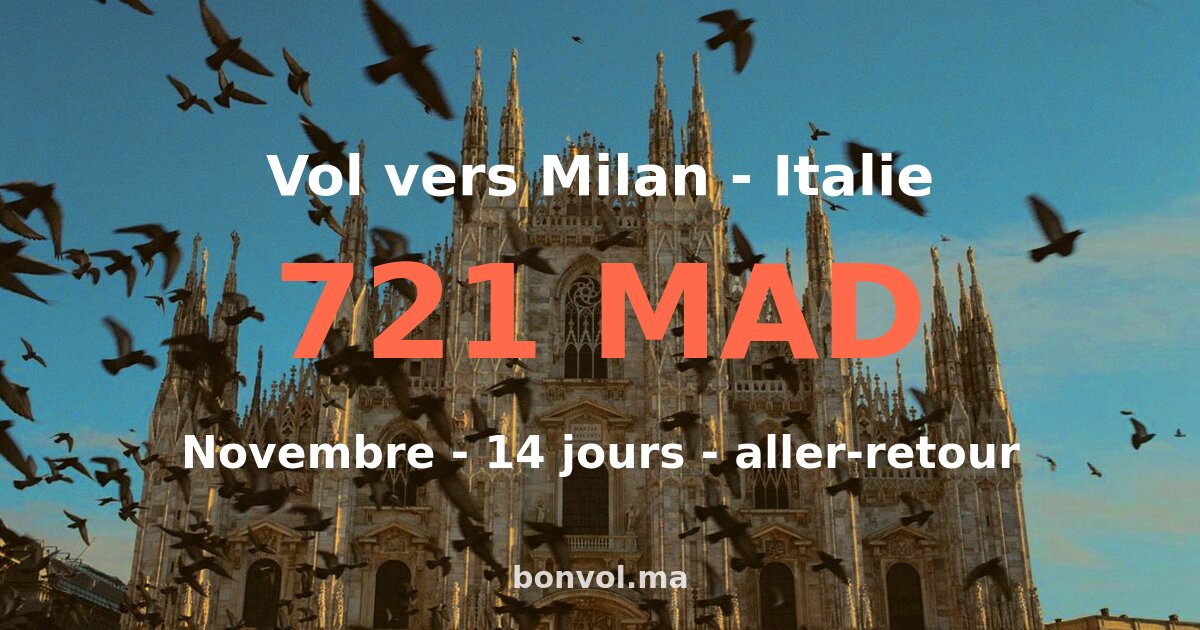 vol marrakech milan pas cher