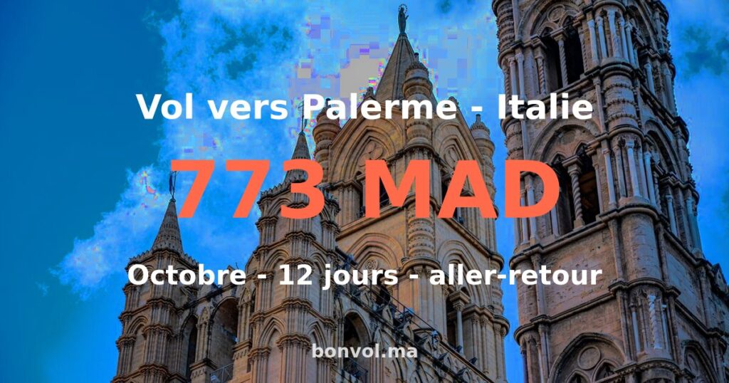 Vol Marrakech Palerme pas cher