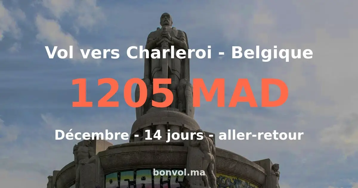 Vol Oujda Charleroi pas cher