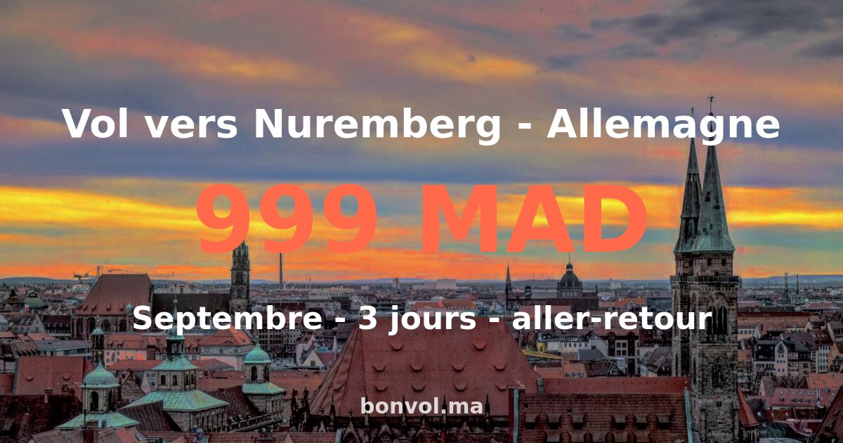 Vol Rabat Nuremberg pas cher