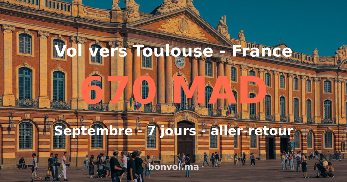 vol rabat toulouse pas cher