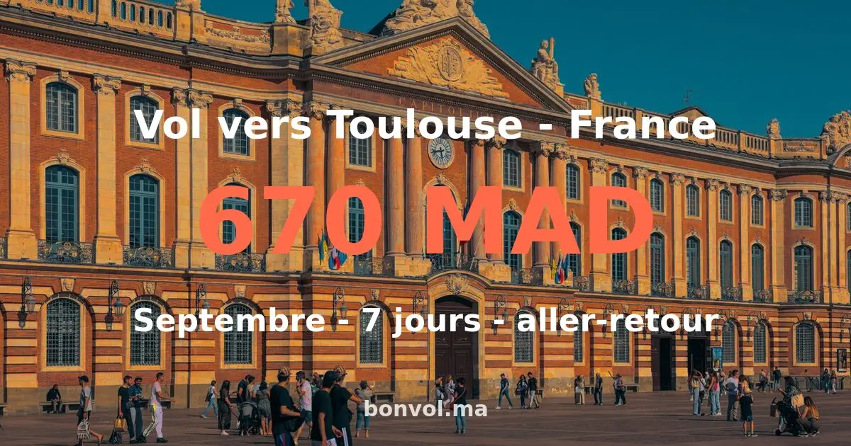 Vol Rabat Toulouse pas cher