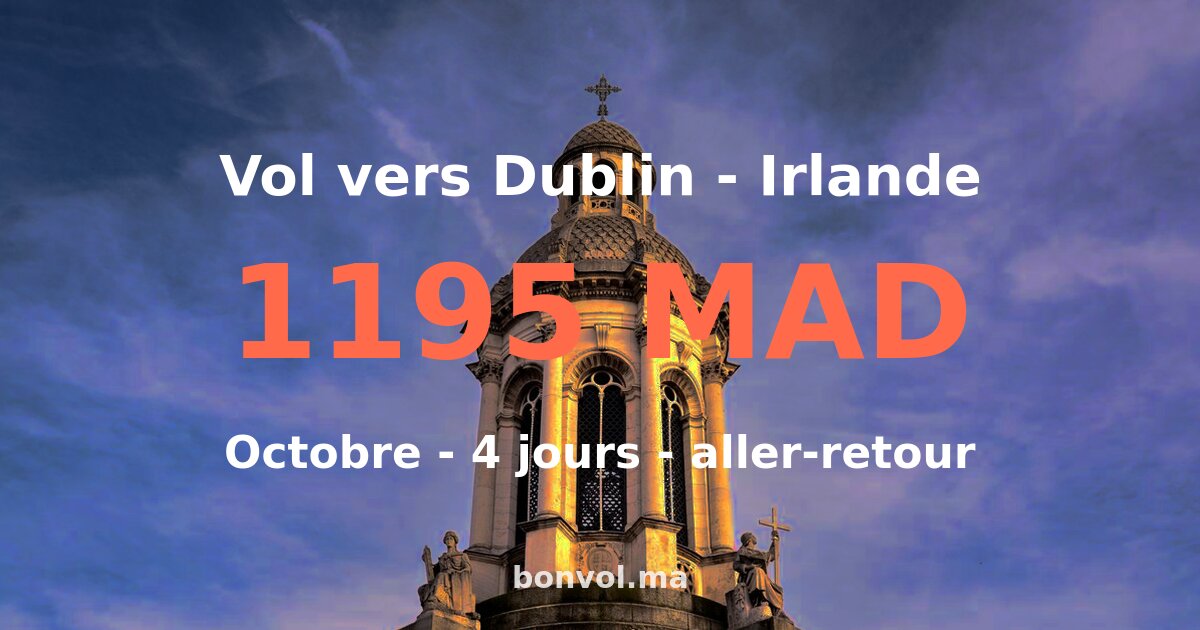 Vol RAK Dublin pas cher