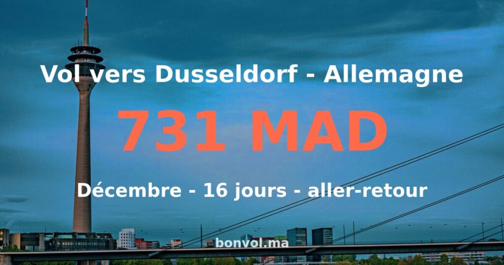 Vol Tanger Dusseldorf pas cher