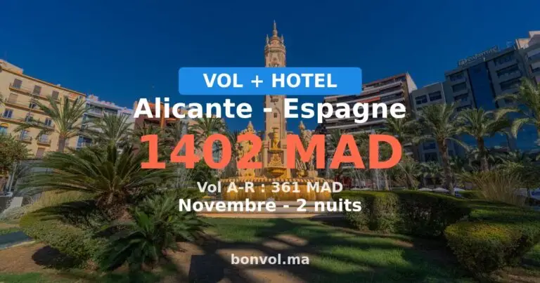 Séjour à Alicante pas cher — 1402 MAD