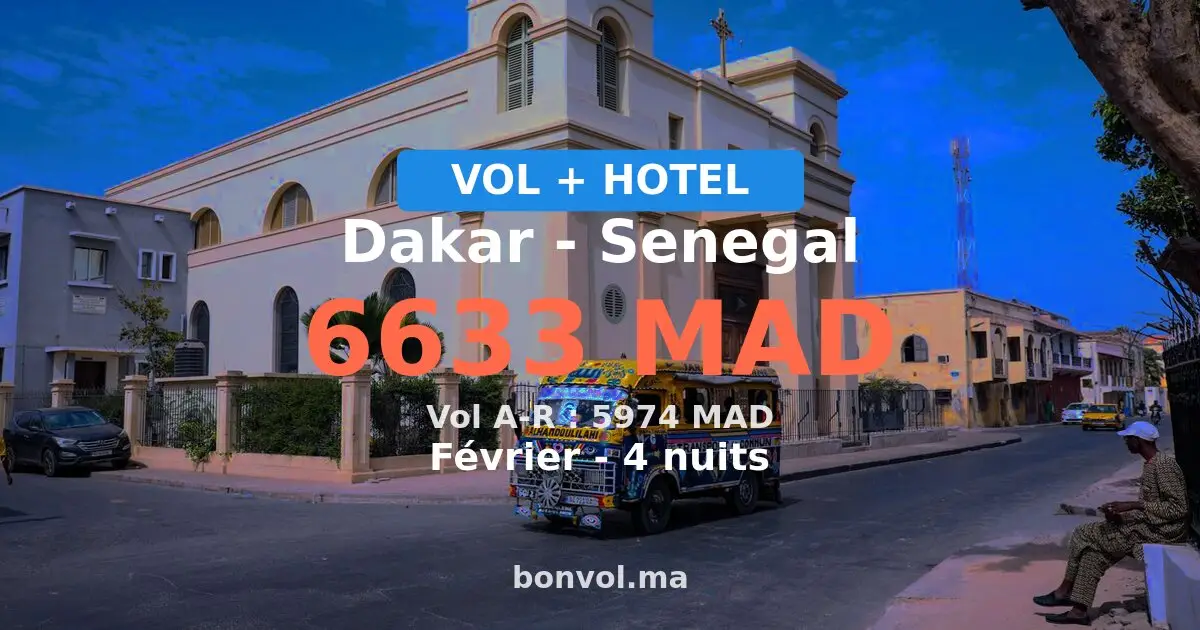 Séjour à Dakar pas cher — 6633 MAD