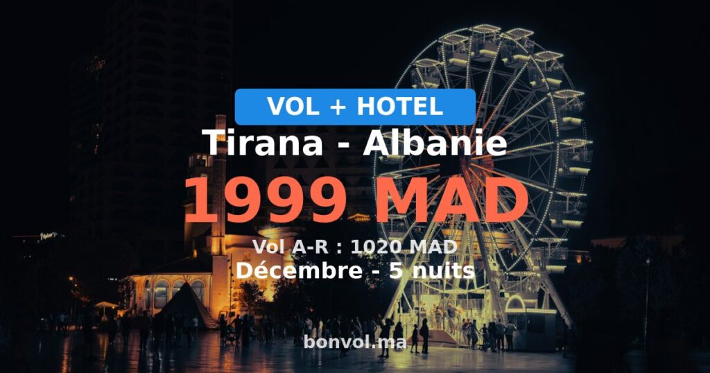 Séjour à Tirana pas cher