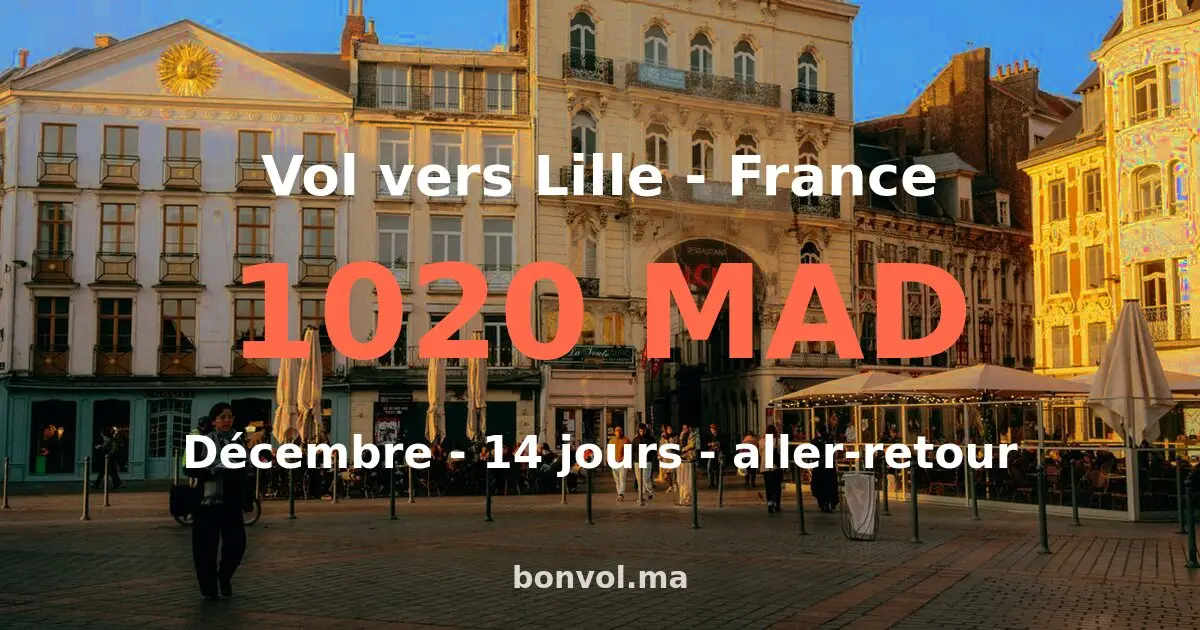 Vol Agadir Lille pas cher