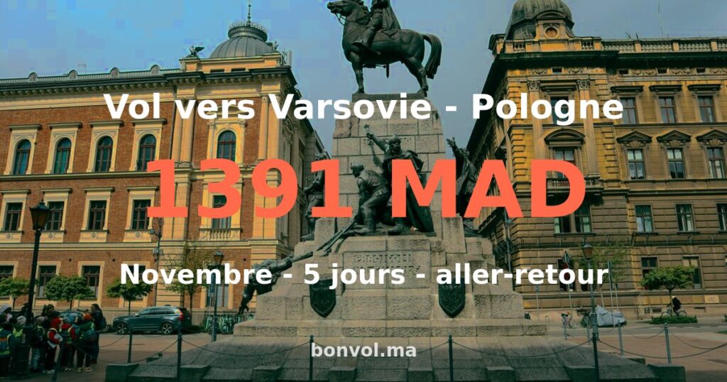 Vol Agadir Varsovie pas cher