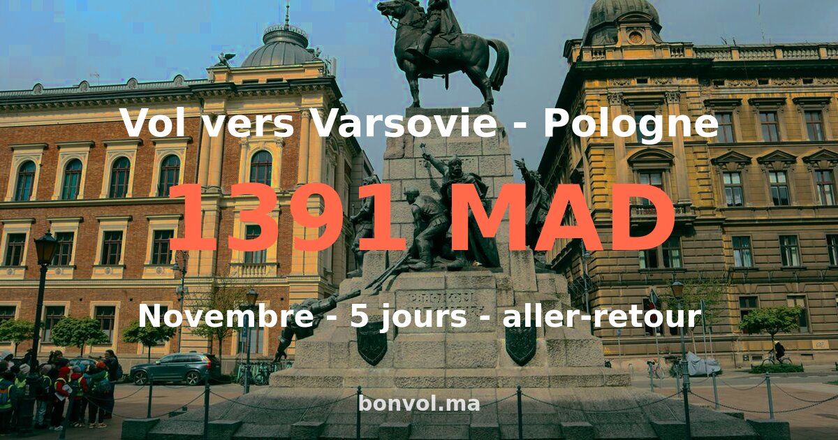Vol Agadir Varsovie pas cher