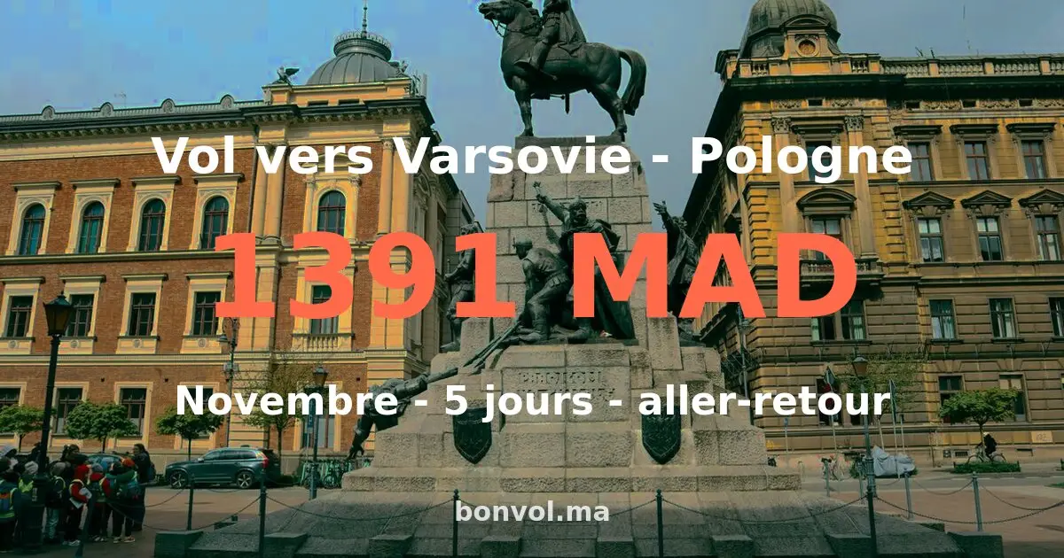 Vol Agadir Varsovie pas cher