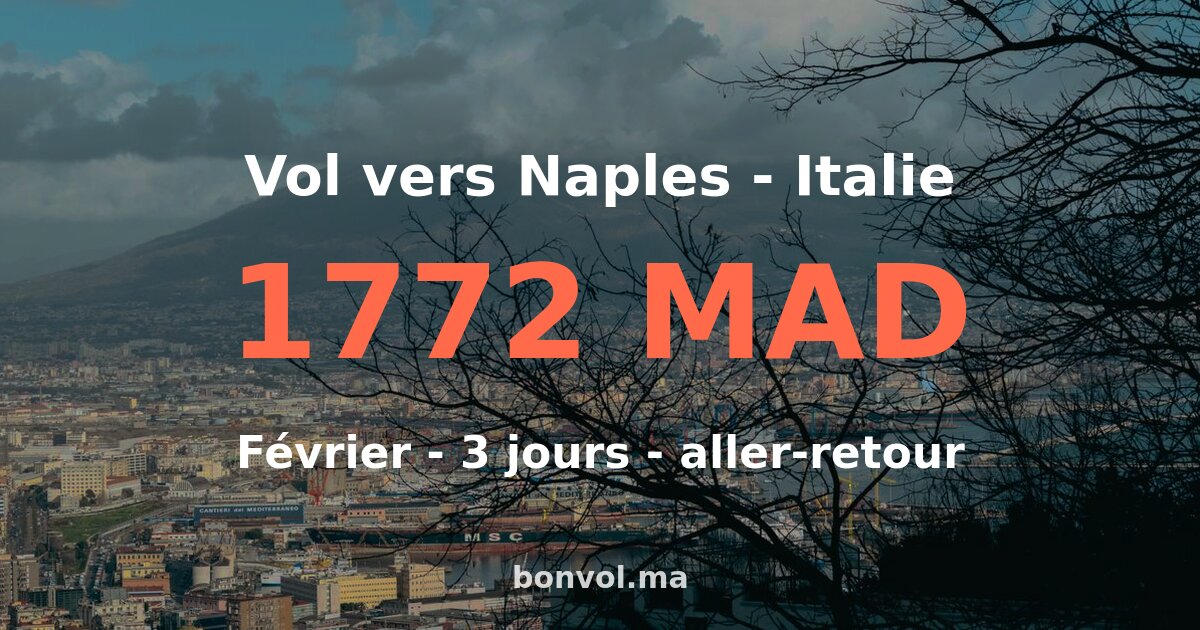 vol casablanca naples pas cher