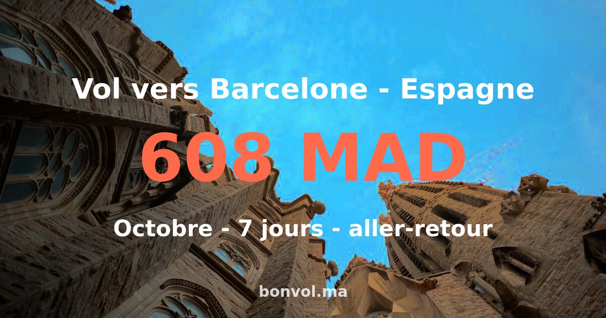 vol fes barcelone pas cher
