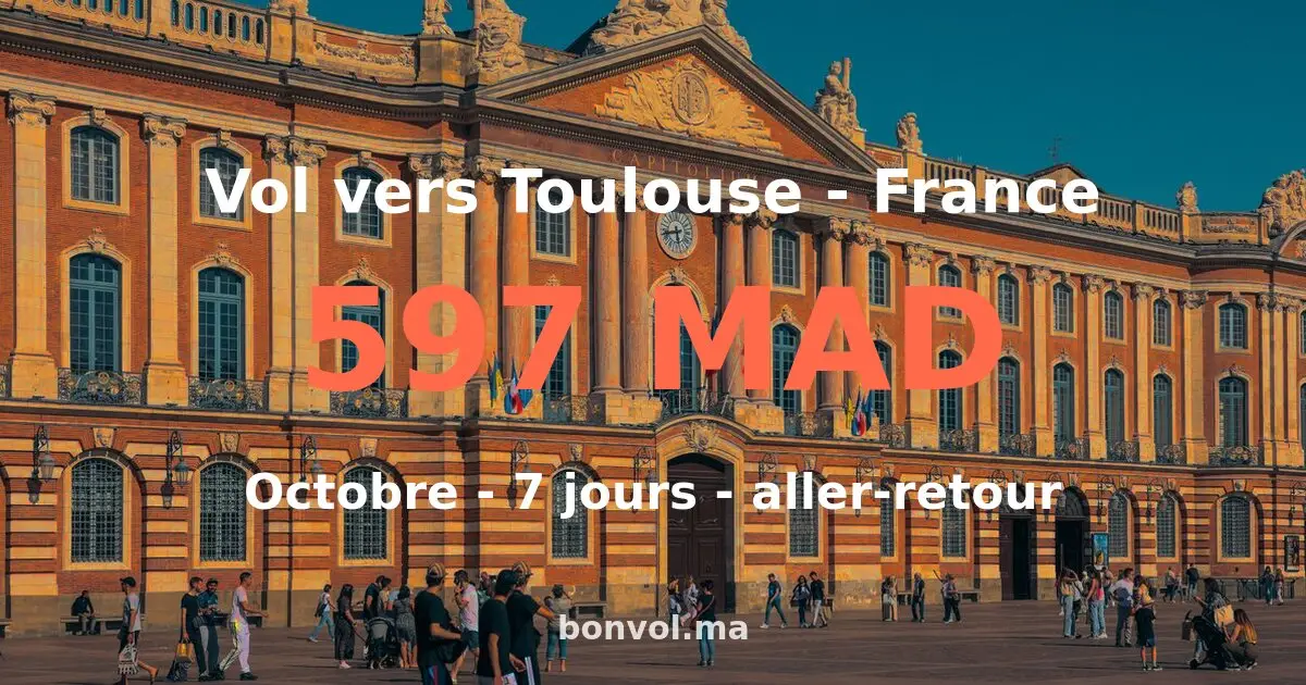 Vol Marrakech Toulouse pas cher