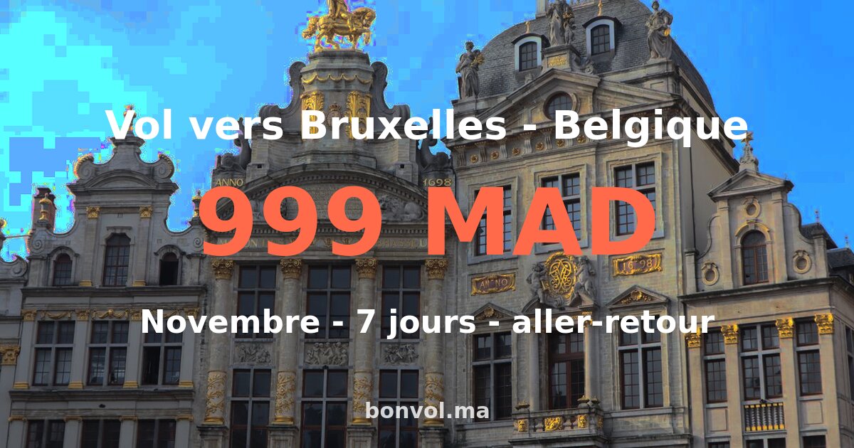 vol rabat bruxelles pas cher