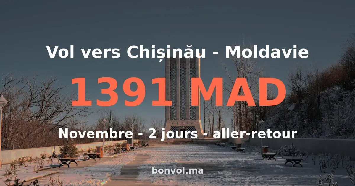 Vol Rabat Chișinău pas cher