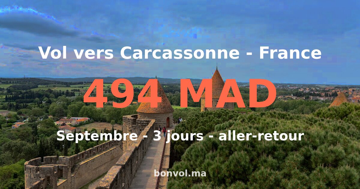 vol tanger carcassonne pas cher